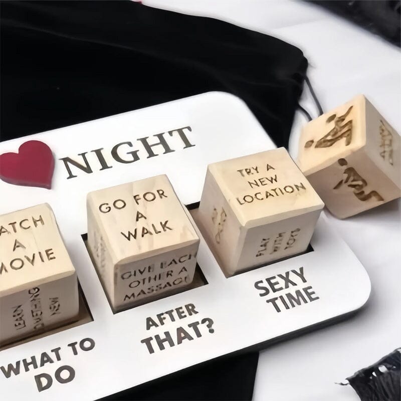Luxe Houten Date Night Dobbelstenen Set - Creatieve en Spannende Date Ideeën - Verassingsspel