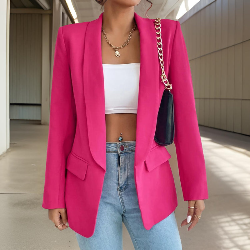 Stijlvolle Damesblazer van Polyester-Katoen - SophieBlaze