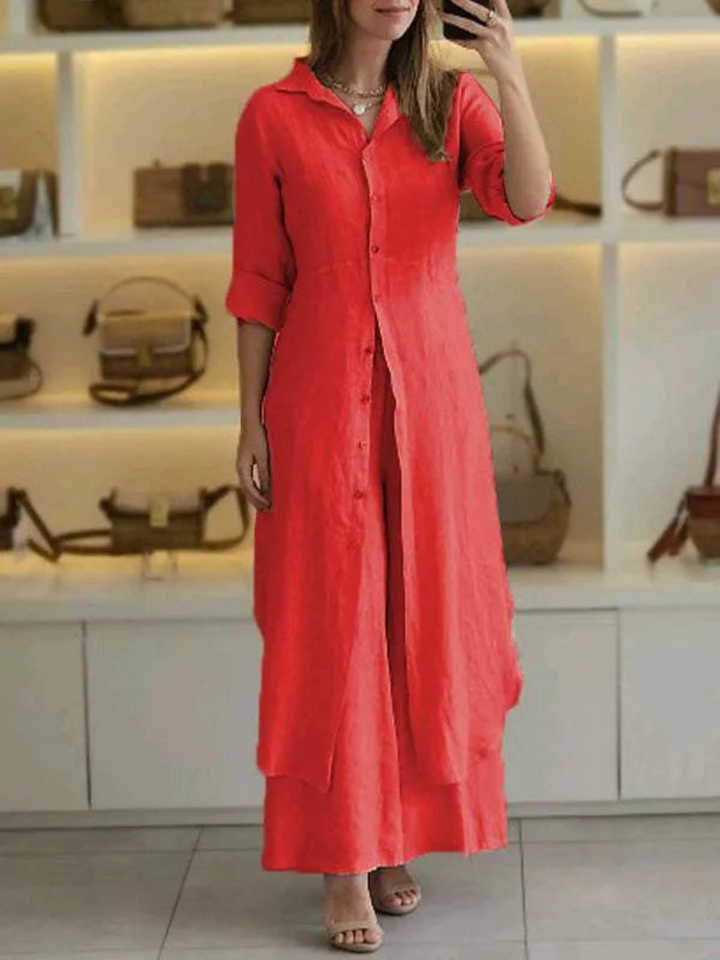 Two-piece women's summer set made of linen – Amaya