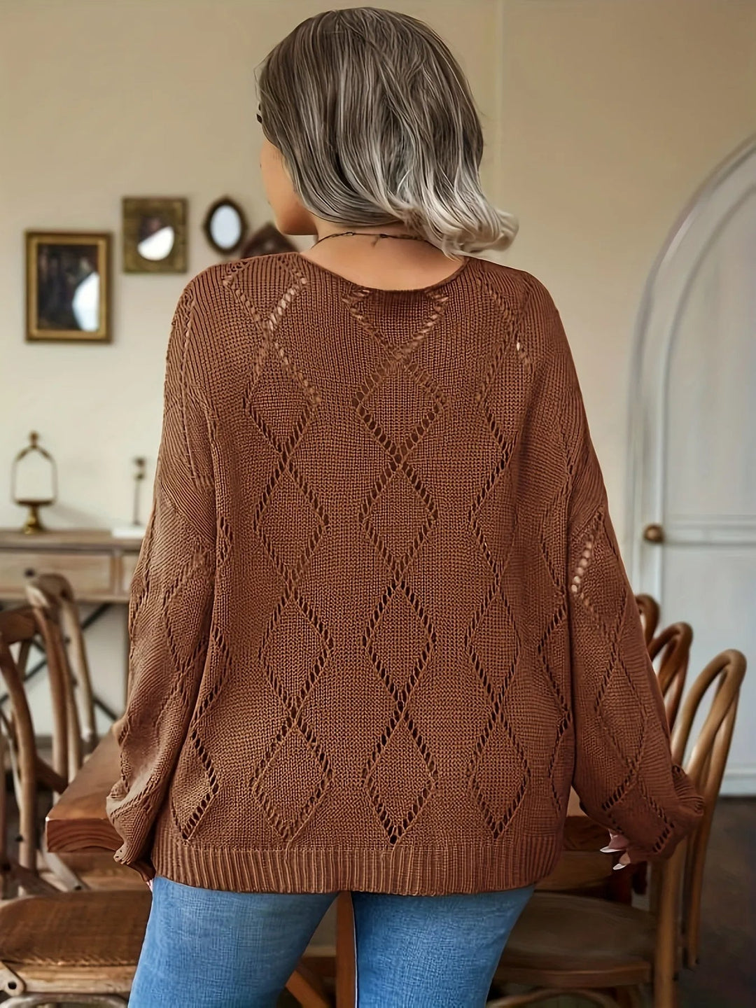 Oversized Dames Gebreide Trui in Plus Size – Marietta