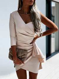 Trendy One Shoulder Jurk - Emma
