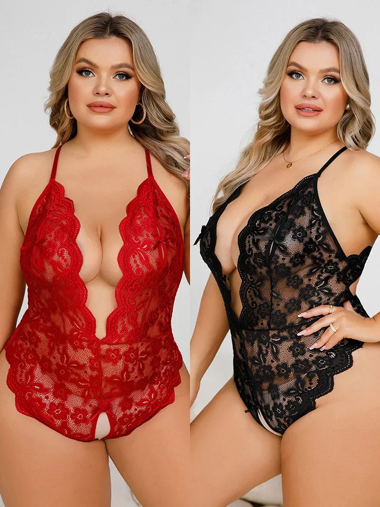 Sammy Jackson™ Suze Plus-Size Lingerie Set | Open & Seductive