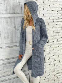 Lange gebreide dames cardigan voor herfst & winter – Elara