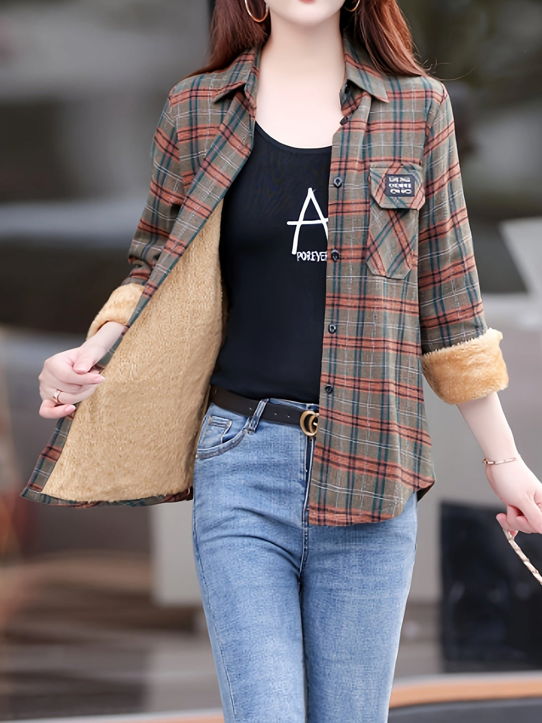 Gevoerde Casual Damesblouse - Nora