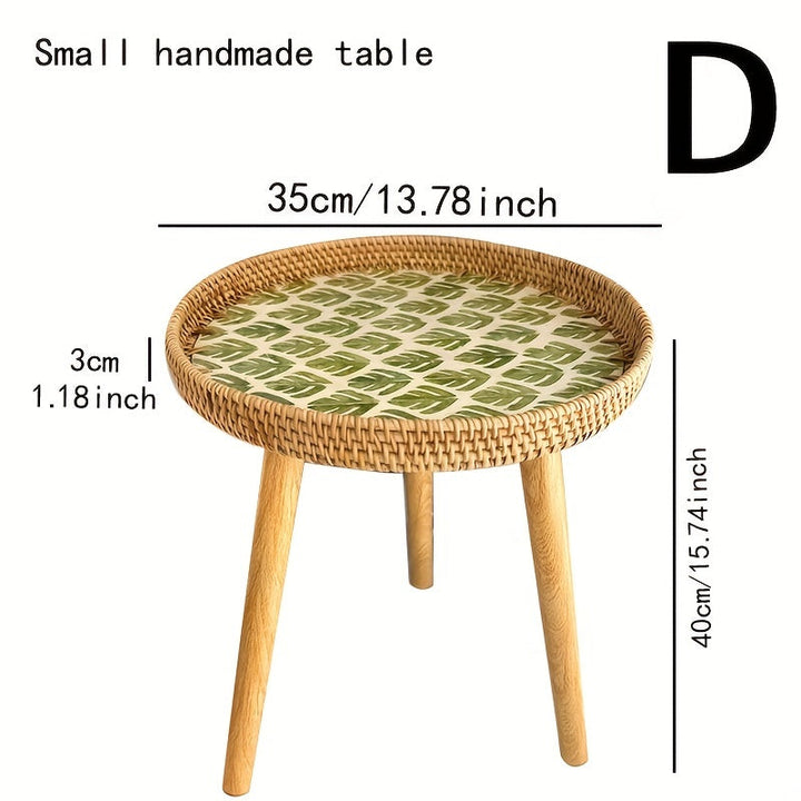 Scandinavian Rattan Side Table - Elin