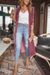 Women's Stylish Suede Kimono Jacket - Isabella