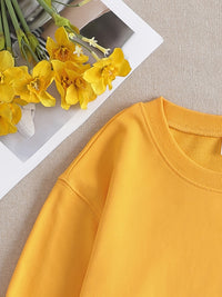Casual Geel Sweatshirt met Humoristische Grafische Print - Elara