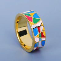 Classic Enamel Zirconia Ring - Nadia