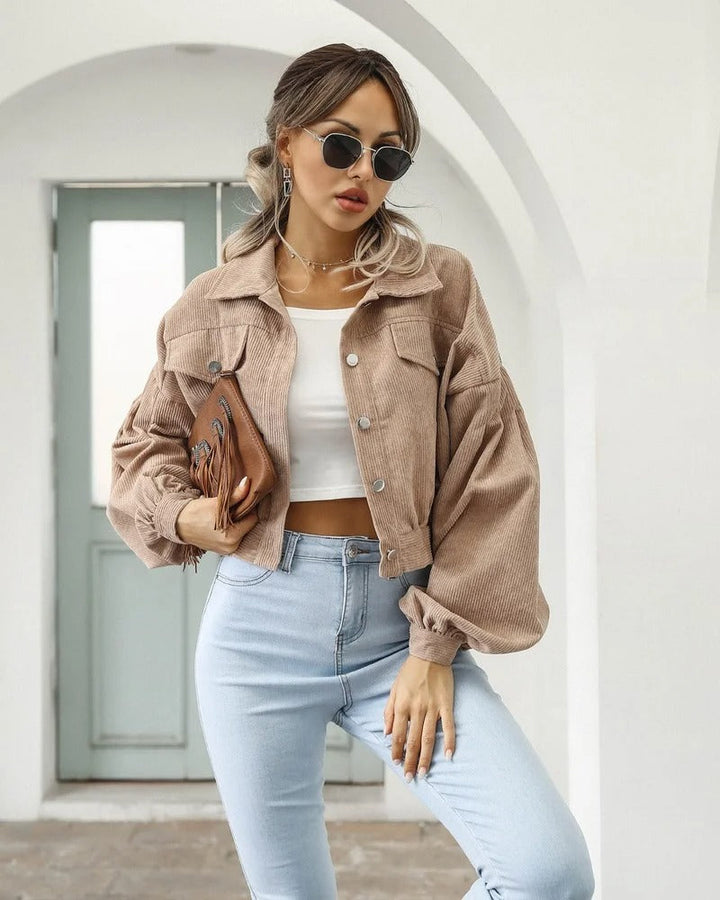 Short Denim Jacket with Style – Amira
