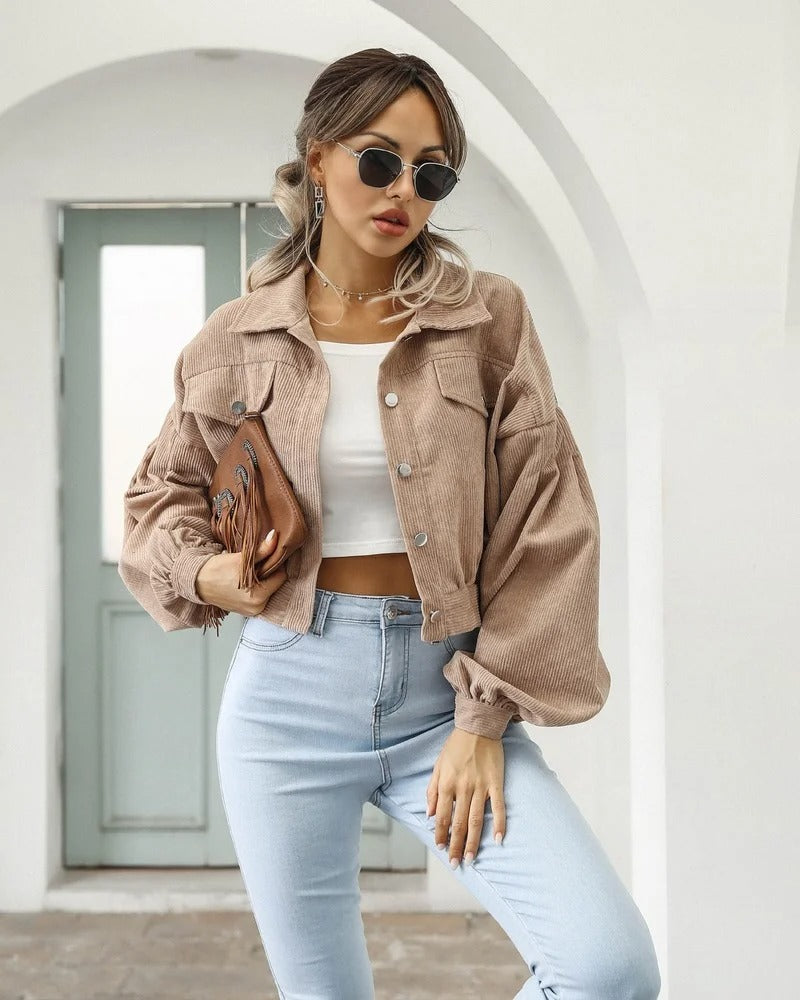 Short Denim Jacket with Style – Amira