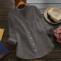 Women's Linen Long-Sleeve Shirt – Isla
