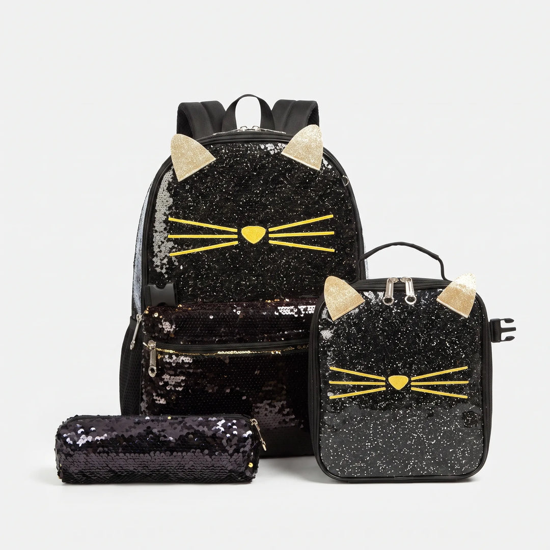 3-Delige Schoolset Met Dierenmotief - Purrisa