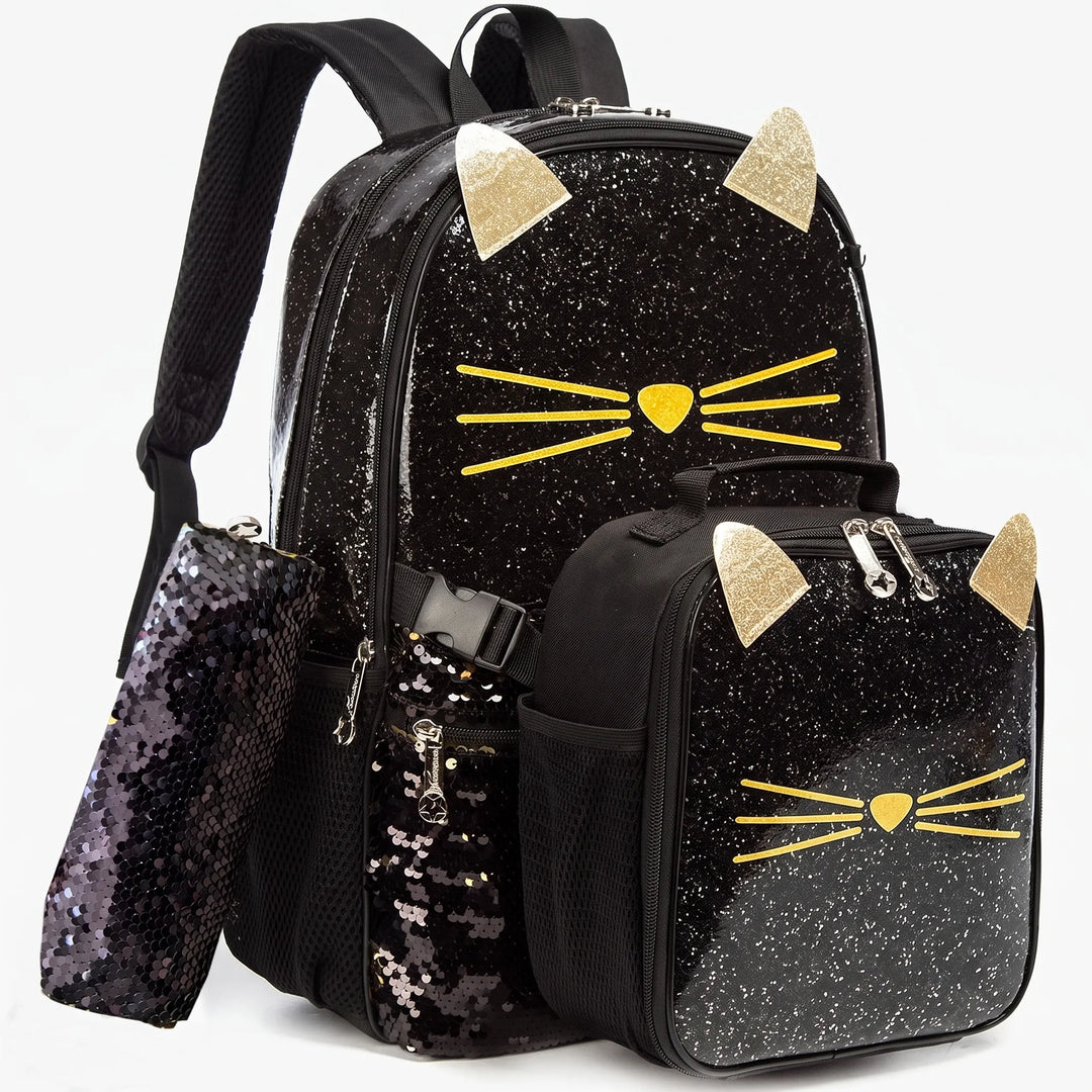 3-Delige Schoolset Met Dierenmotief - Purrisa