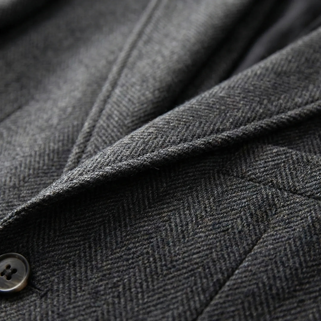 3-Piece Herringbone Patterned Suit - Leonard