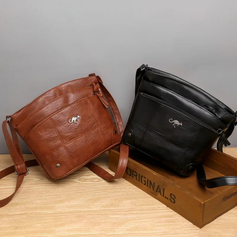 Stylish Leather Women's Shoulder Bag - Sabrina