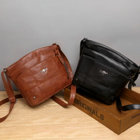 Stylish Leather Women's Shoulder Bag - Sabrina