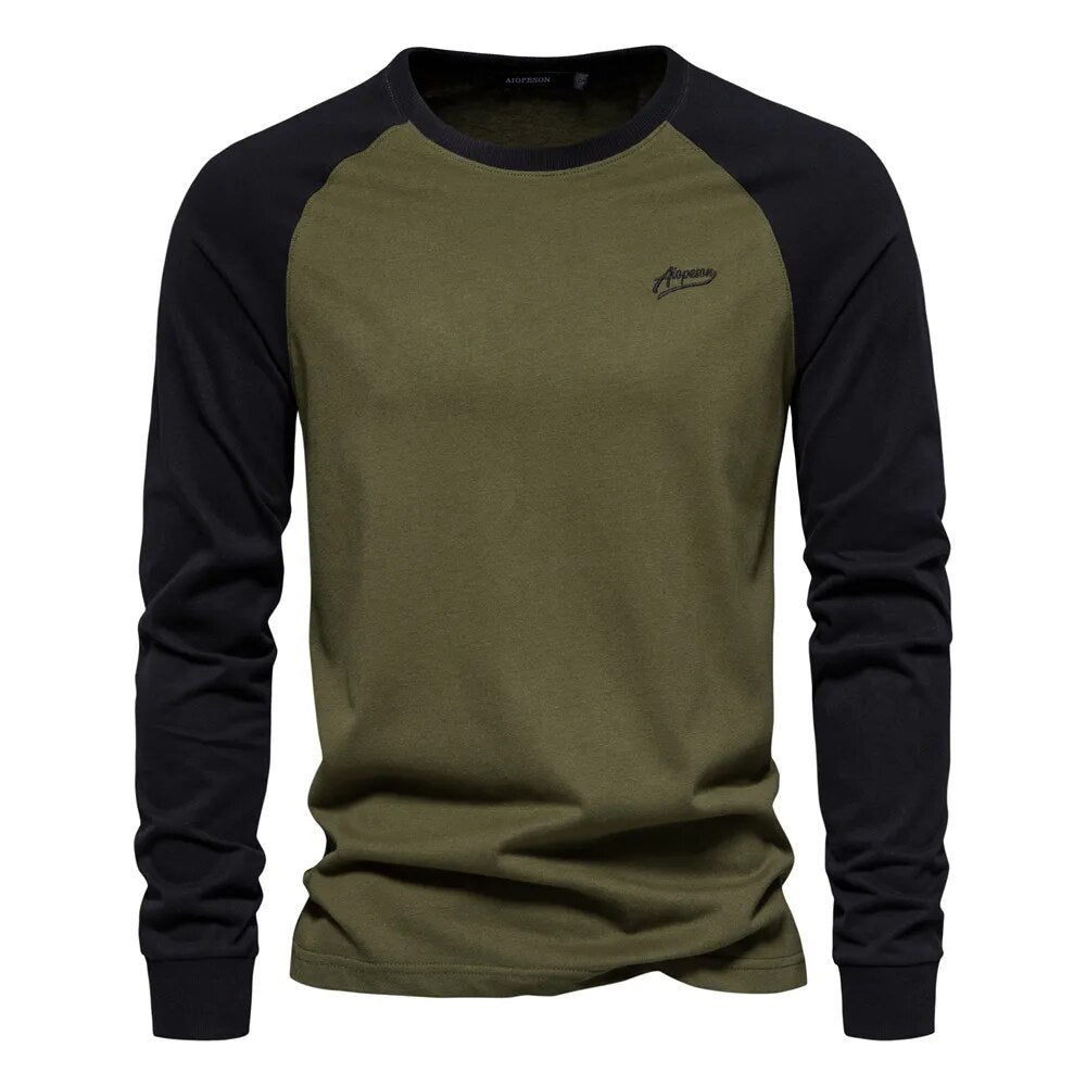 Sammy Jackson™ Patchwork Shirt | With round neck and long sleeves