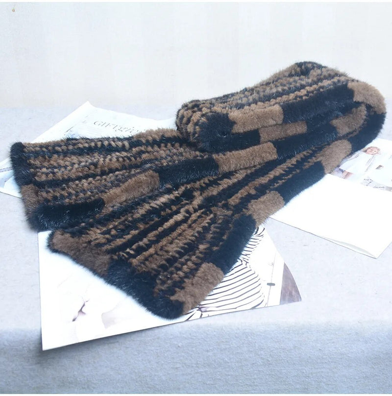 Sammy Jackson™ Knitted Scarf | Warm and stylish mink fur scarf