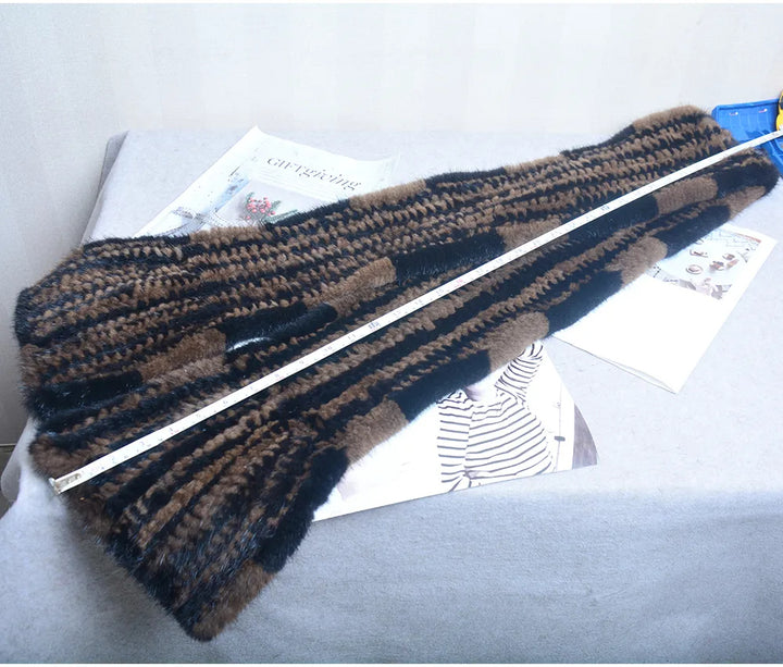 Sammy Jackson™ Knitted Scarf | Warm and stylish mink fur scarf