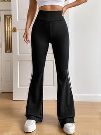 Striped Women's Flared Pants with High Waist - Lucia