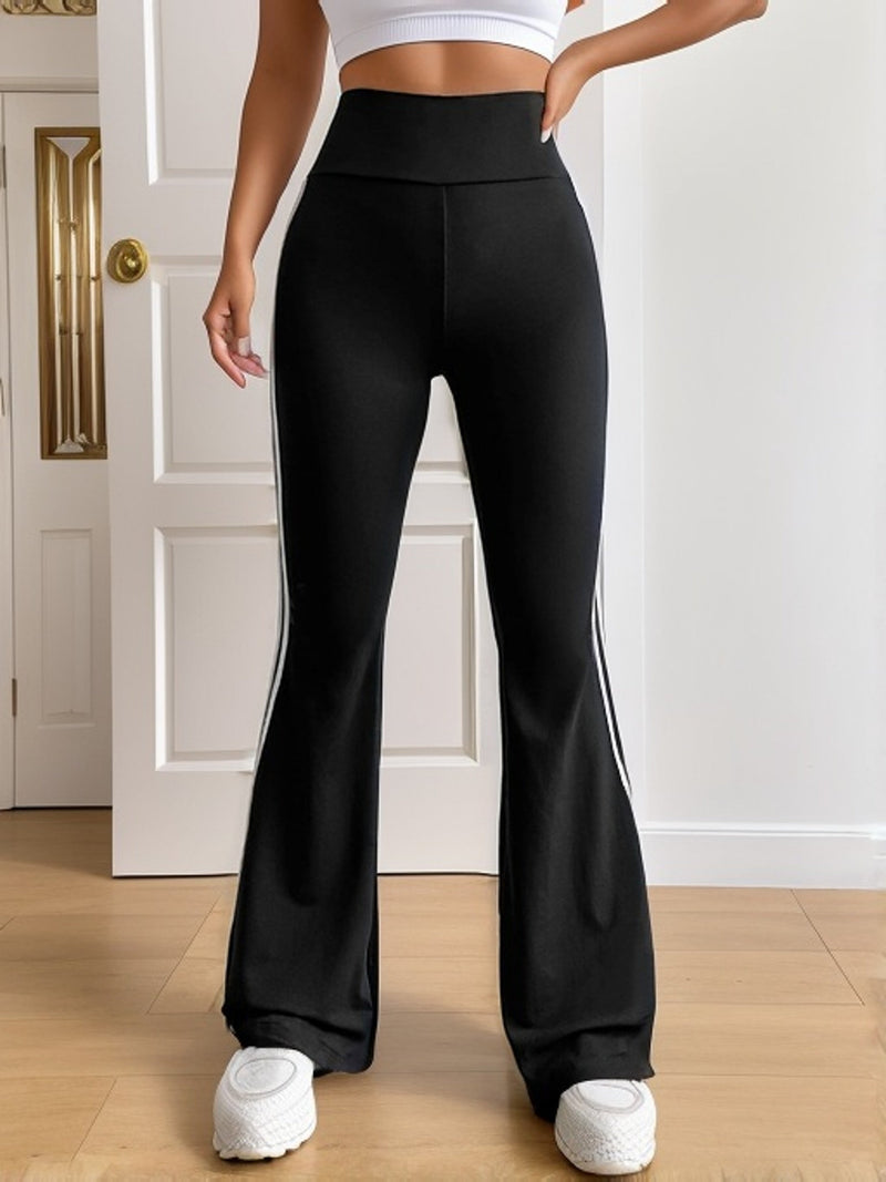 Striped Women's Flared Pants with High Waist - Lucia