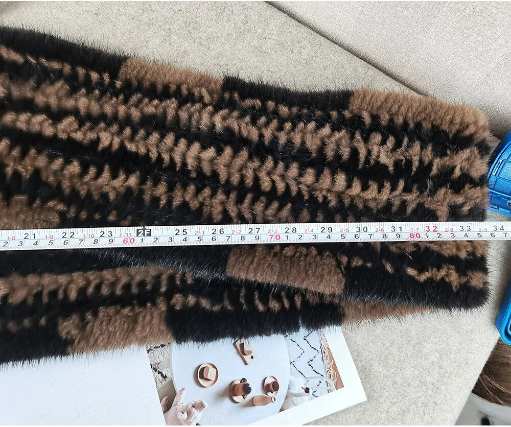 Sammy Jackson™ Knitted Scarf | Warm and stylish mink fur scarf