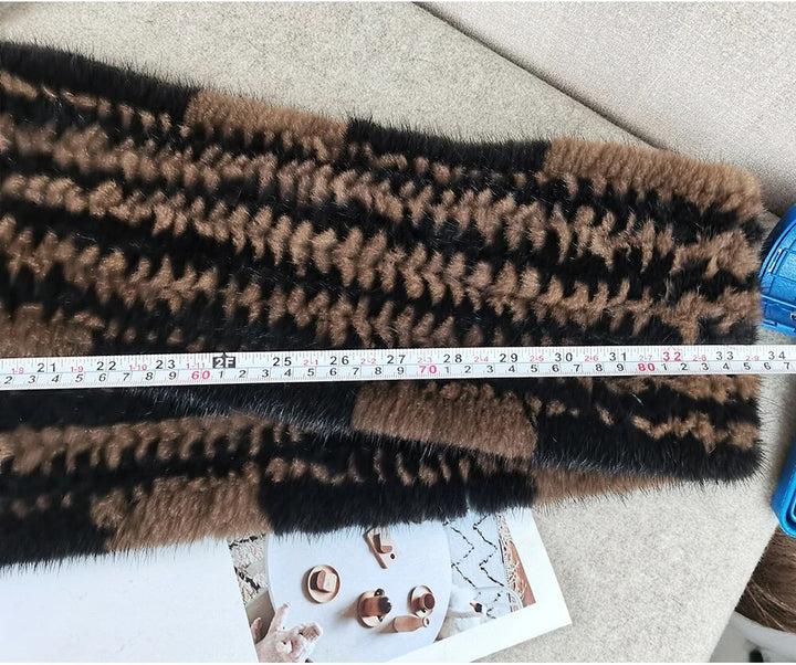 Sammy Jackson™ Knitted Scarf | Warm and stylish mink fur scarf