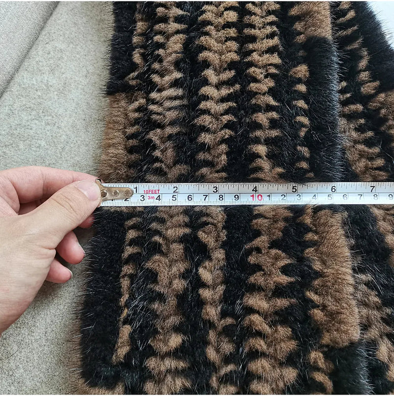 Sammy Jackson™ Knitted Scarf | Warm and stylish mink fur scarf