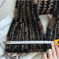 Sammy Jackson™ Knitted Scarf | Warm and stylish mink fur scarf