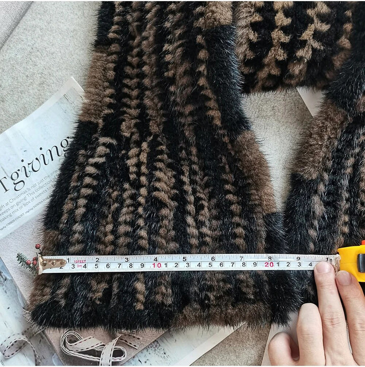 Sammy Jackson™ Knitted Scarf | Warm and stylish mink fur scarf