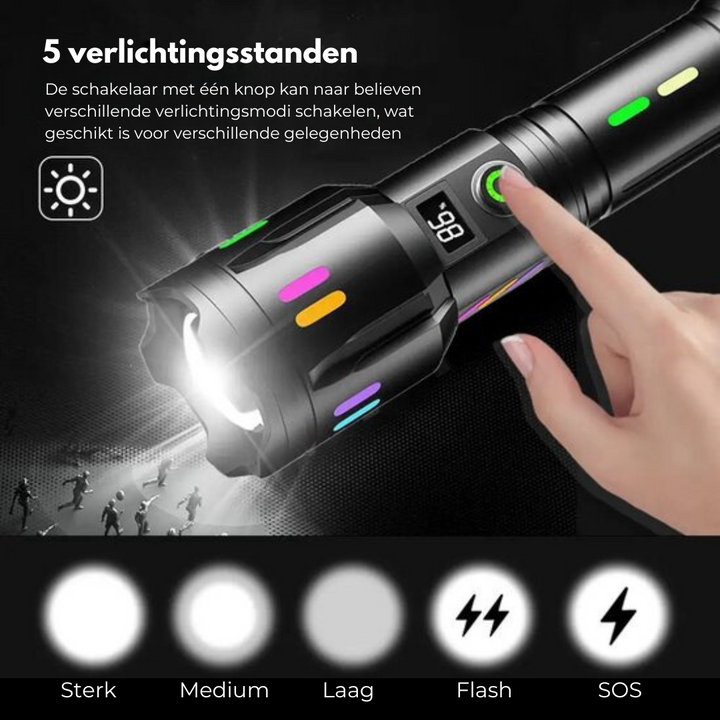 Militaire LED Zaklamp - LumenPro