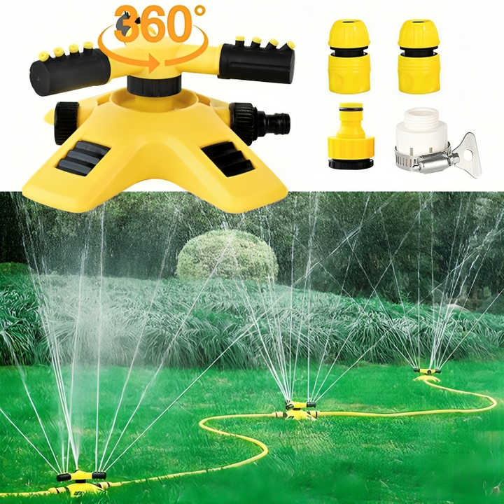 360-Degree Rotating Garden Lawn Sprinkler - AquaTurn