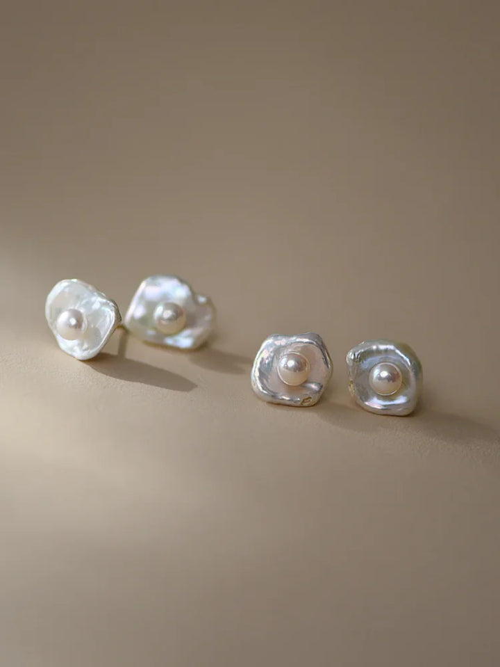 Baroque Pearl Earrings - Noa