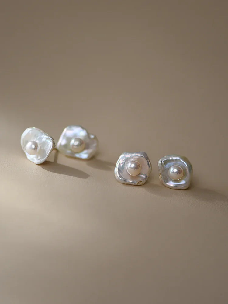 Baroque Pearl Earrings - Noa
