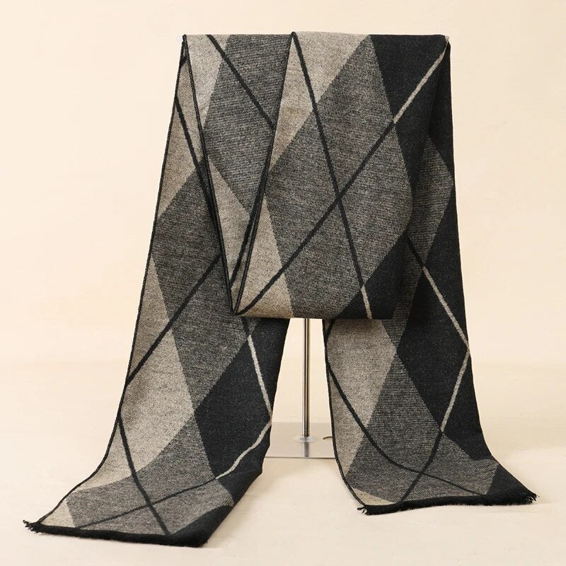 Sammy Jackson™ Checked Scarf | Stylish and warm cashmere scarf