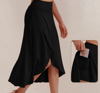 Sportieve rok met hoge taille en asymmetrische snit - Alexia