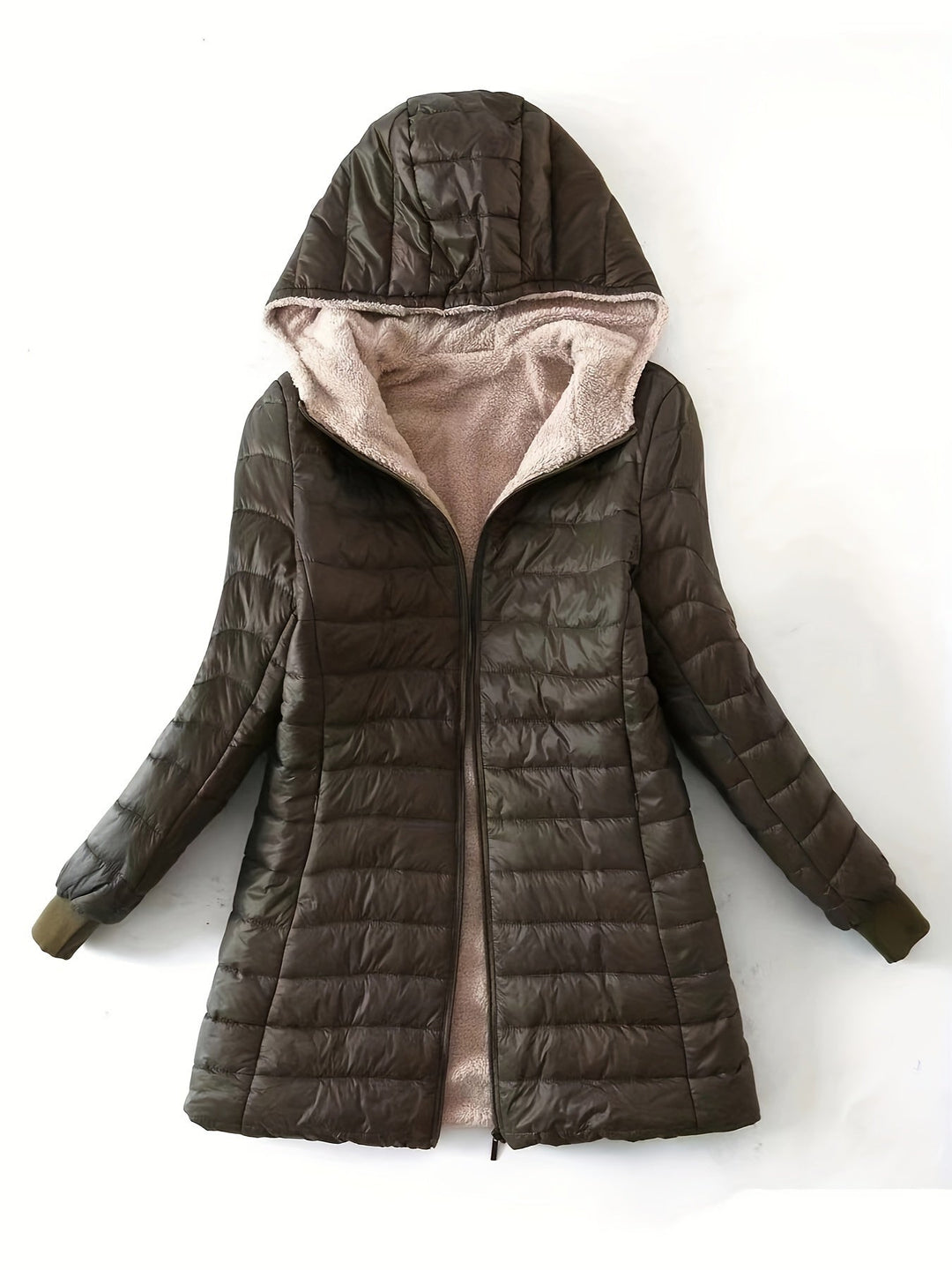 Fleece Gevoerde Damesjas met Ritssluiting - Eliza
