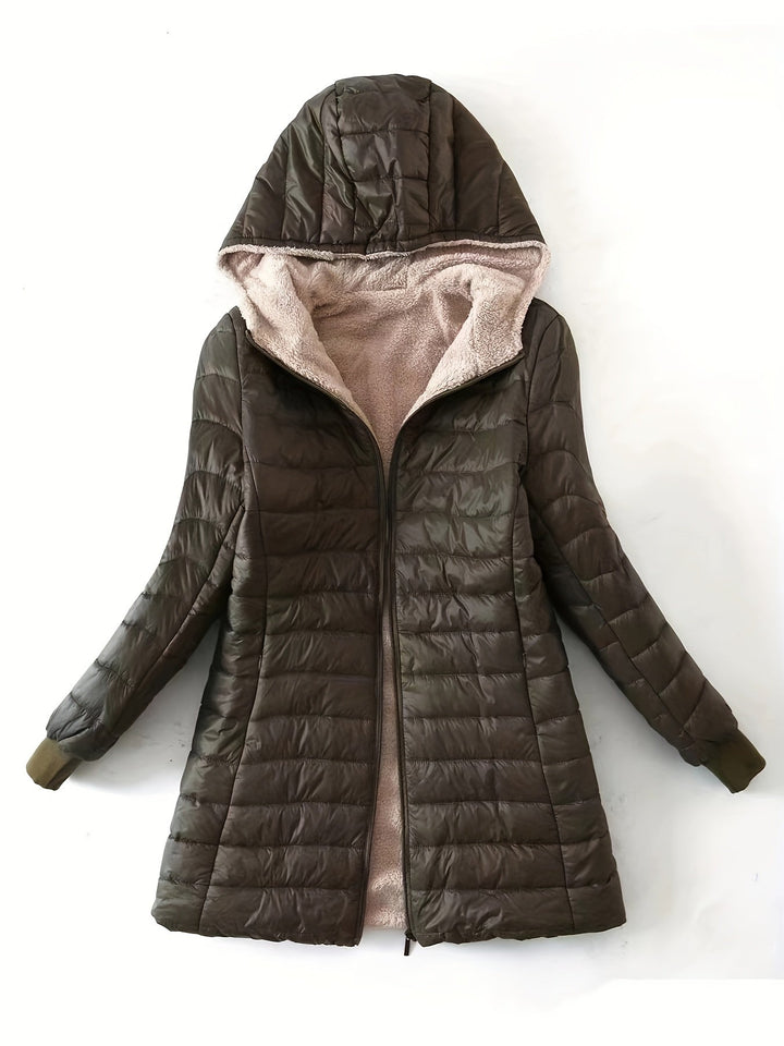 Fleece Gevoerde Damesjas met Ritssluiting - Eliza