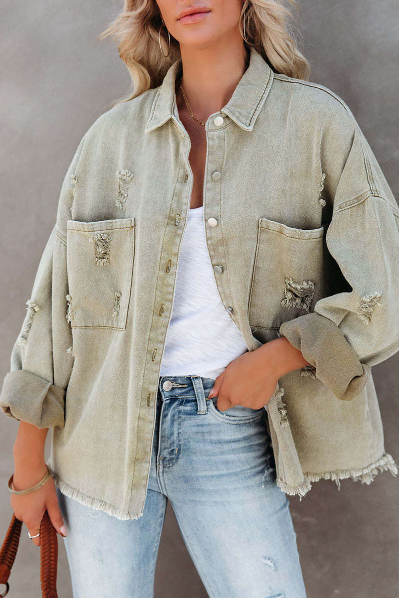 Women's Denim Jacket with Character – Leona