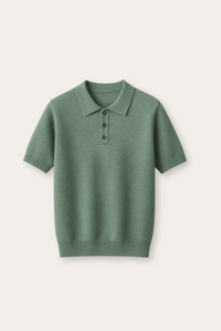 Stylish men's polo made of cashmere-merino wool – Eliano