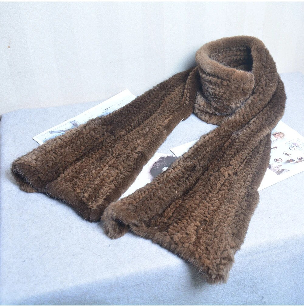 Sammy Jackson™ Knitted Scarf | Warm and stylish mink fur scarf