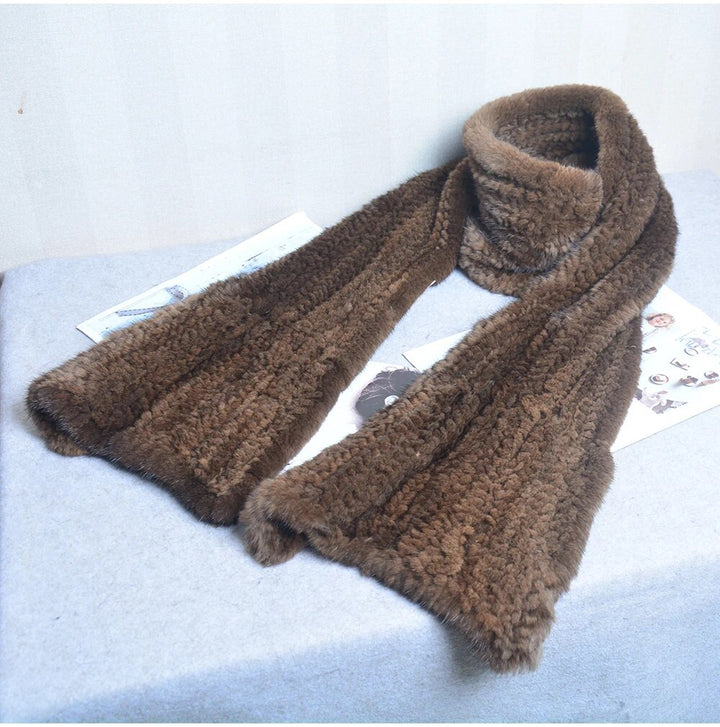 Sammy Jackson™ Knitted Scarf | Warm and stylish mink fur scarf