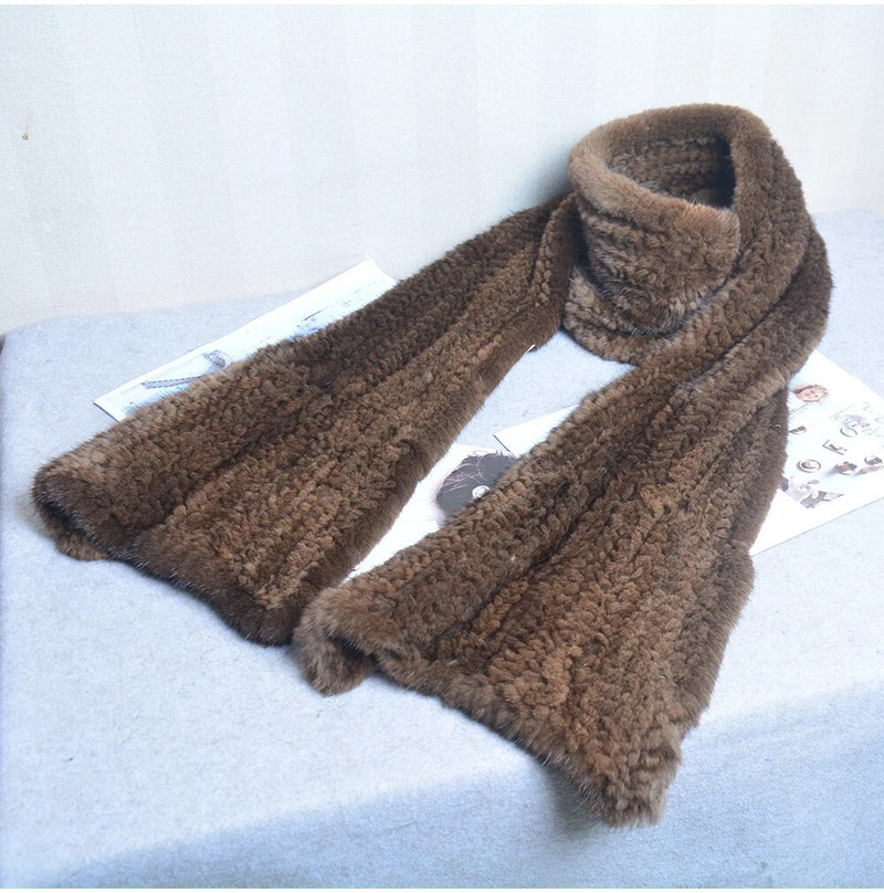 Sammy Jackson™ Knitted Scarf | Warm and stylish mink fur scarf