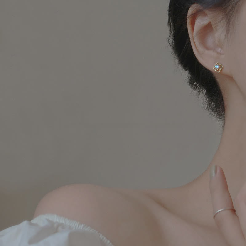 Delicate Vintage Earrings with Opal - Seraphina