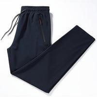 Solid Jogging Pants with Zipper Details - Milan