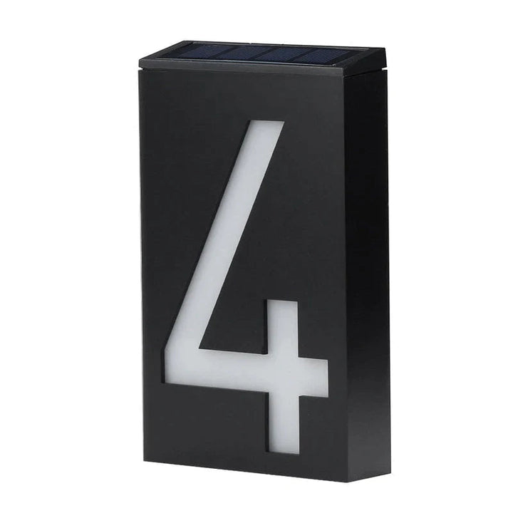 Illuminated House Number Powered by Solar Energy - SolarSign