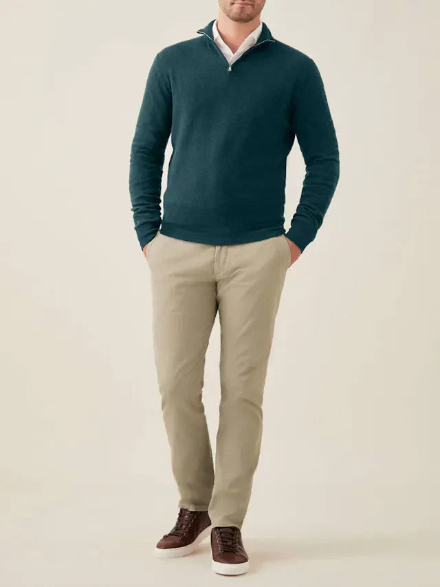 Comfortabele Heren Zip-up Trui - Lucas