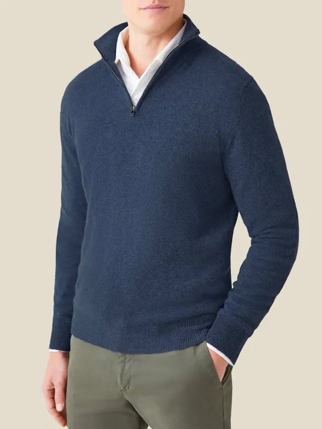 Comfortabele Heren Zip-up Trui - Lucas