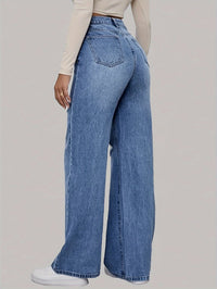 Dames Jeans met Hartjes- en Graffitiprint - Lotte