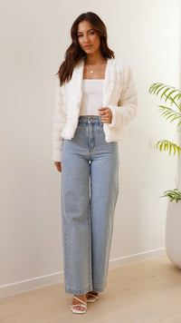 Luxe Dames Crop Jasje - Veloura